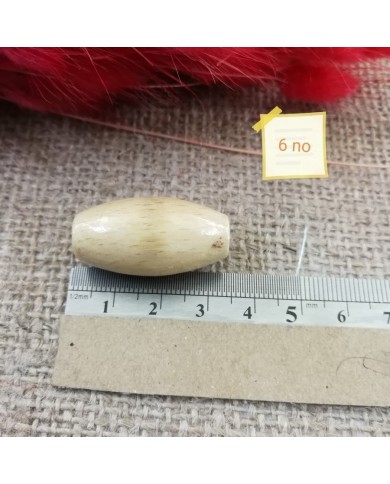 6no - Ahşap Boncuk - 1 Kg - Kahverengi