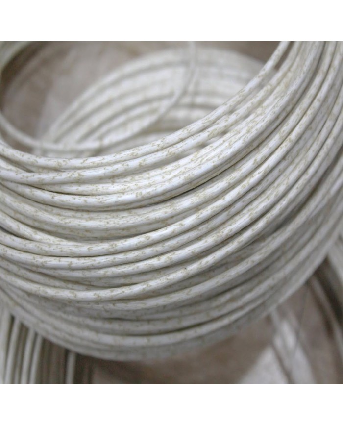 Renkli Sentetik Plastik Rattan 500g Gr - 2mm - Beyaz Benekli - Stok İçin İletişime Geçiniz