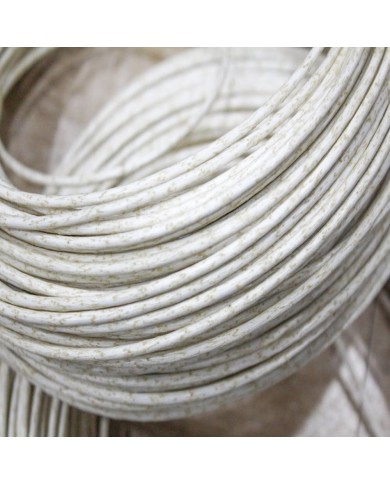 Renkli Sentetik Plastik Rattan 500g Gr - 2mm - Beyaz Benekli - Stok İçin İletişime Geçiniz