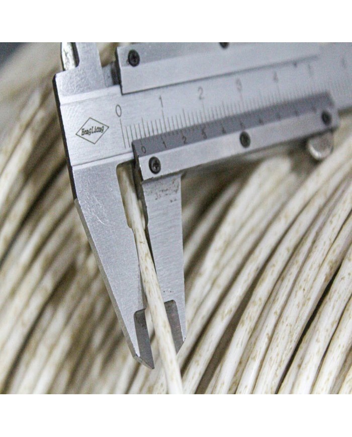 Renkli Sentetik Plastik Rattan 500g Gr - 2mm - Beyaz Benekli - Stok İçin İletişime Geçiniz