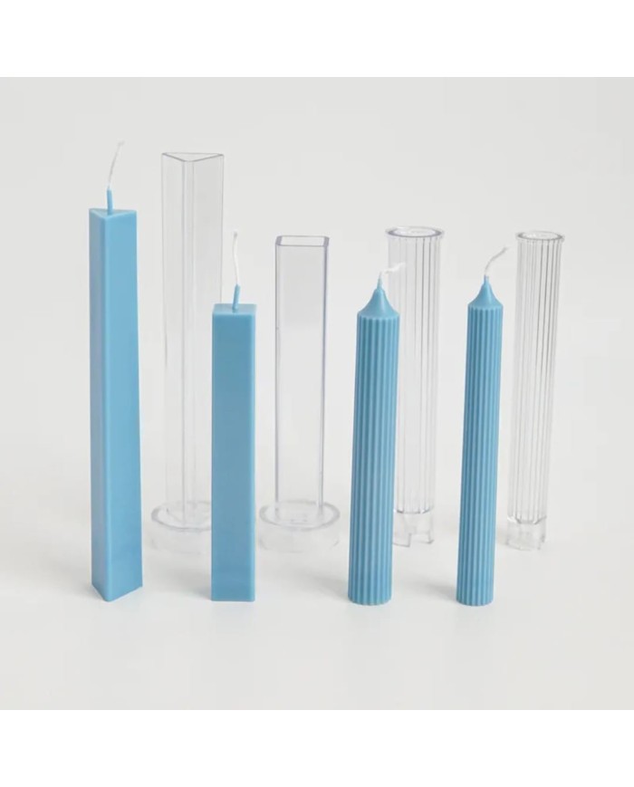 Uzun Yuvarlak Mika Mum Kalıbı -Mika Model: