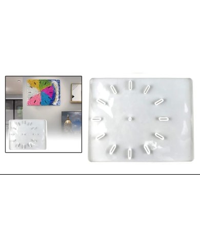 Kare Duvar Saati - Hobi Silikon Kalıbı- Kod:540 Kare Duvar Saati - Hobi Silikon Kalıbı- Kod:540