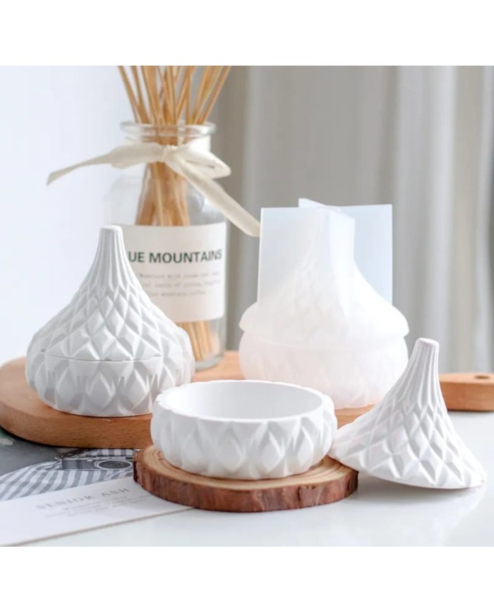 Kapaklı Şekerlik Dekoratif Beton Kalıbı -Kod:434