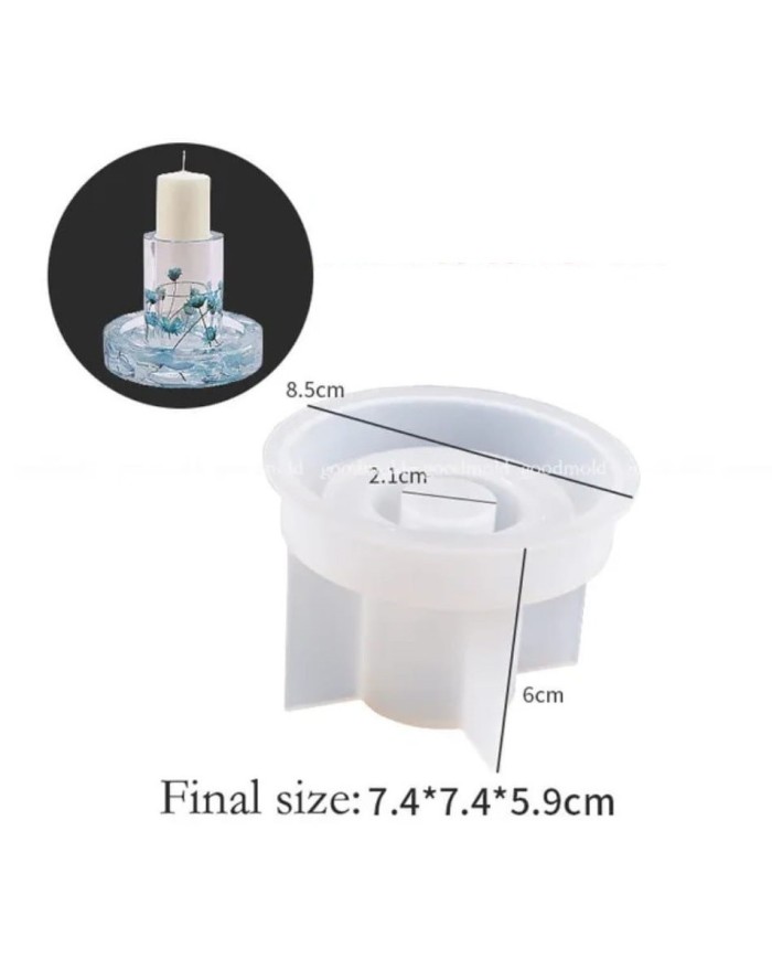 Ortanca Mum Altlığı - Hobi Silikon Kalıbı - Kod:433