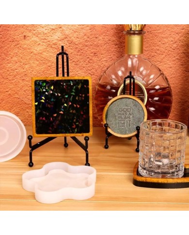 Hologramlı Kalp Bardak Altı ve Dekoratif - Hobi Silikon Kalıbı -Kod:486