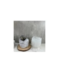 Yumruk Beton Saksı Kalıbı - Hobi Silikon Kalıbı -Kod:1063