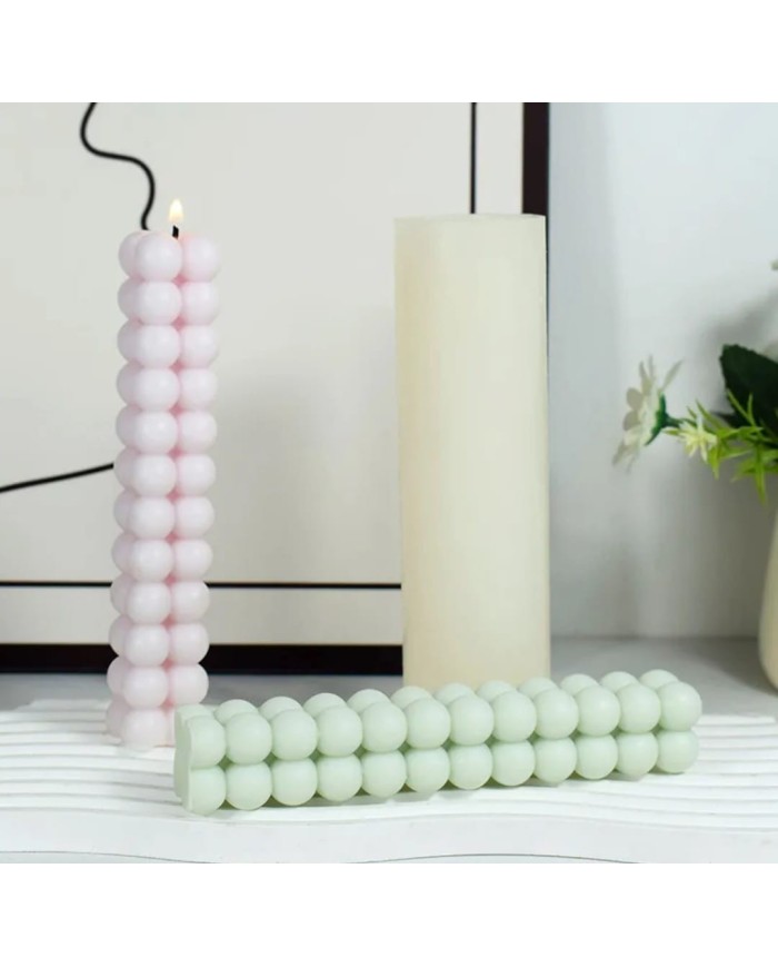 Dikdörtgen Bubble Mum Kalıbı - Hobi Silikon Kalıbı -Kod:312