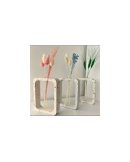 Dikdörtgen İçi Boş Beton Saksı Kalıbı - Hobi Silikon Kalıbı -Kod:510