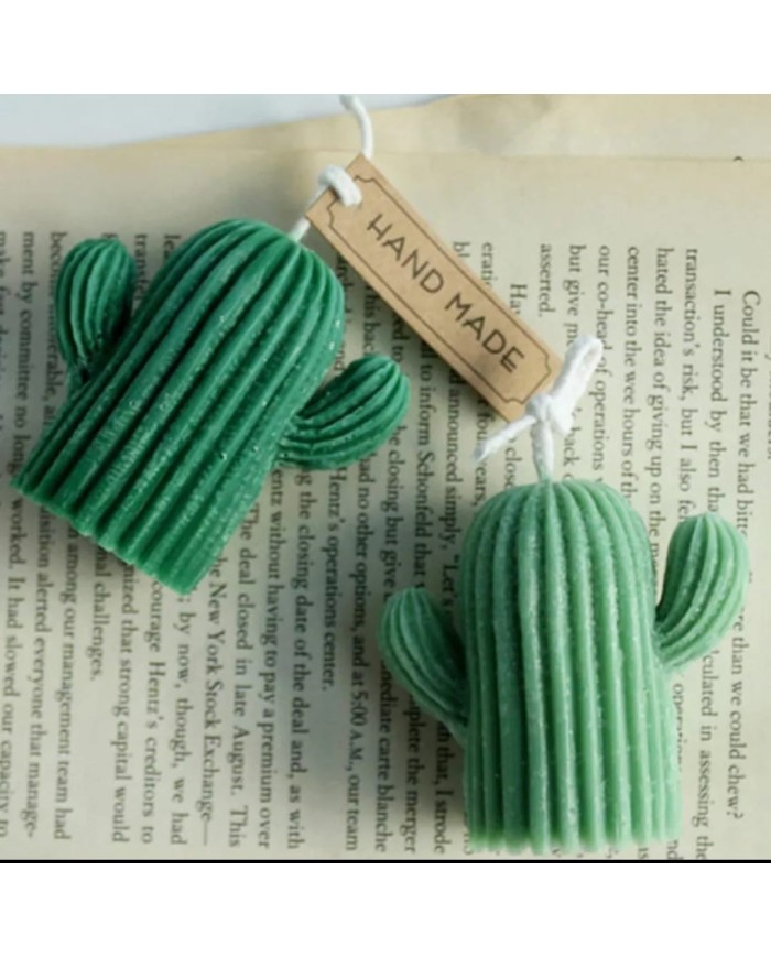 Büyük Kaktüs Mum Kalıbı - Hobi Silikon Kalıbı -Kod: