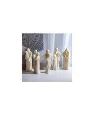 Yüz Yüze Sarılan Çift Mum Kalıbı - Hobi Silikon Kalıbı -Kod: