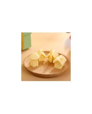 Yuvarlak Bacalı Ev Beton Kalıbı - Hobi Silikon Kalıbı -Kod:1076