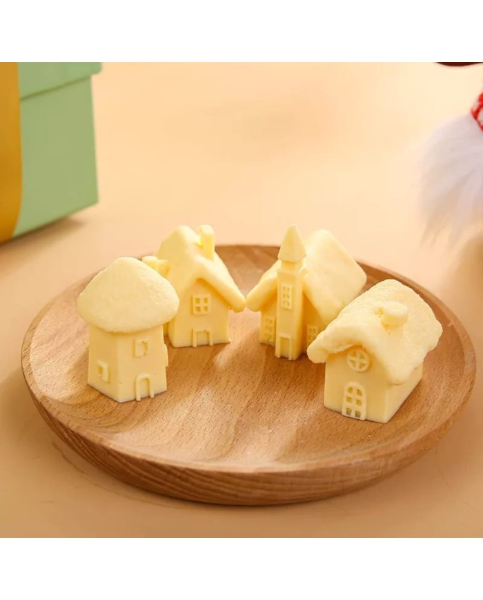 Dikdörtgen Bacalı Ev Beton Kalıbı - Hobi Silikon Kalıbı -Kod: