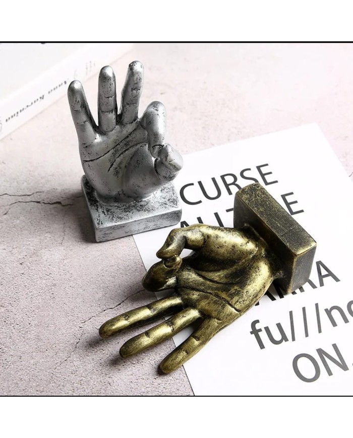 Okey İşareti Dekoratif Beton Kalıbı - Hobi Silikon Kalıbı -Kod:1080