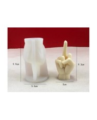 Orta Parmak Dekoratif Beton Kalıbı - Hobi Silikon Kalıbı -Kod:1061