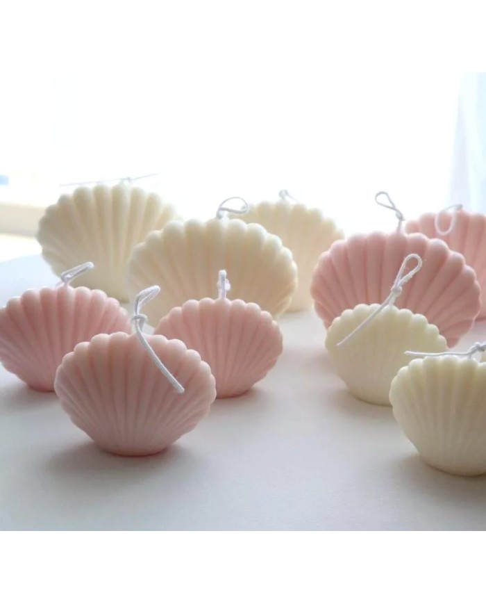 Küçük İstiridye Mum Kalıbı - Hobi Silikon Kalıbı -Kod:1059 Küçük