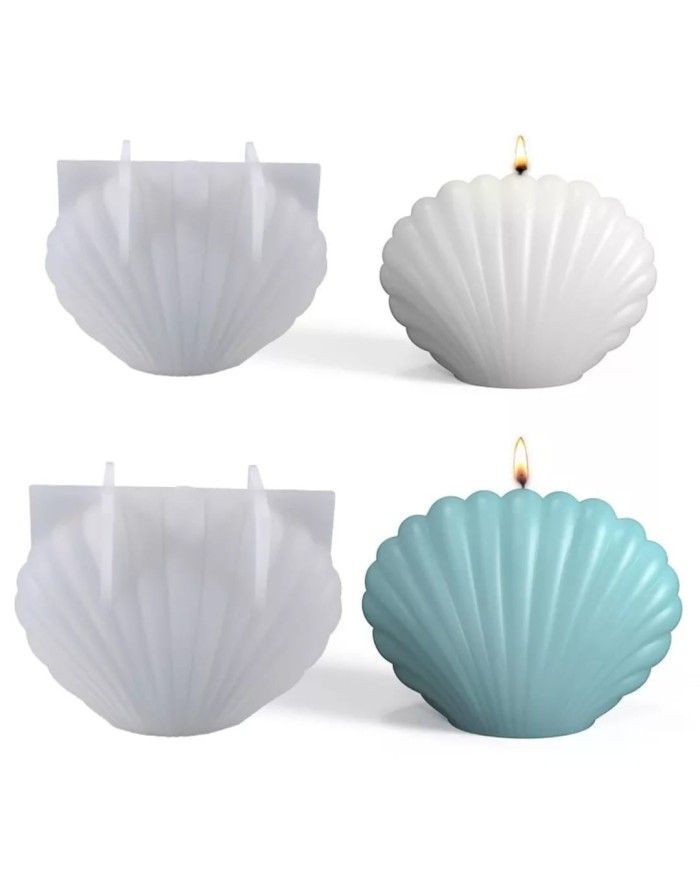 Küçük İstiridye Mum Kalıbı - Hobi Silikon Kalıbı -Kod:1059 Küçük