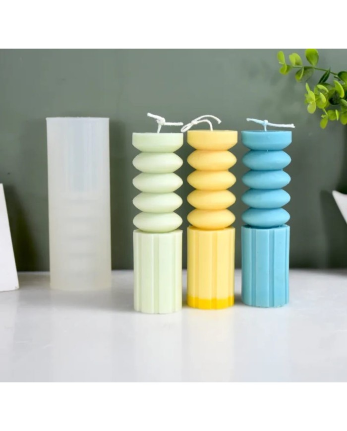 Makaron Kule Mum Kalıbı - Hobi Silikon Kalıbı -Kod:1048