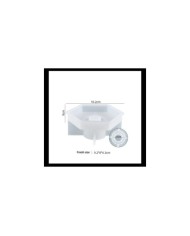 Altıgen Tabanlı Mum Altlığı Kalıbı - Hobi Silikon Kalıbı -Kod:304