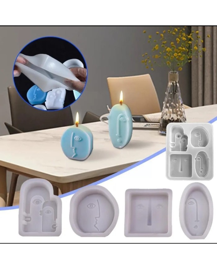 Kare Surat Mum Kalıbı - Hobi Silikon Kalıbı -Kod:508