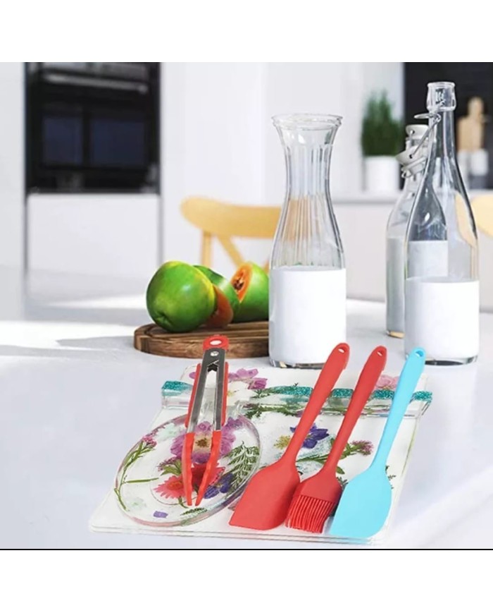 Tezgah Üstü Kaşıklık Seti Epoksi Kalıbı - Hobi Silikon Kalıbı -Kod: