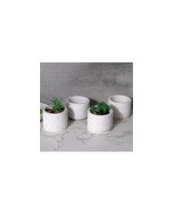 Yaprak Model Yuvarlak Beton Saksı Kalıbı - Hobi Silikon Kalıbı -Kod: