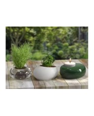 Oval Beton Saksı ve Mum Kalıbı - Hobi Silikon Kalıbı -Kod:436