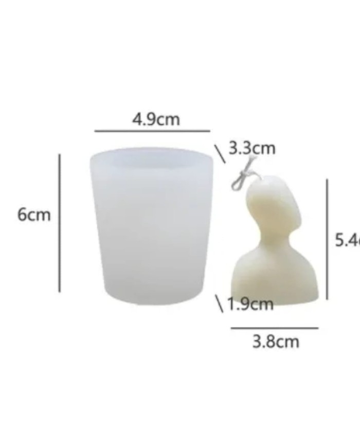 Göğe Bakan Adam Mum Kalıbı - Hobi Silikon Kalıbı -Kod: