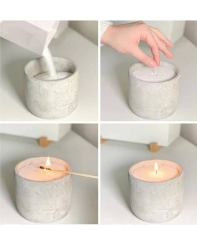 Organik İnci Tozu Mum -250gr