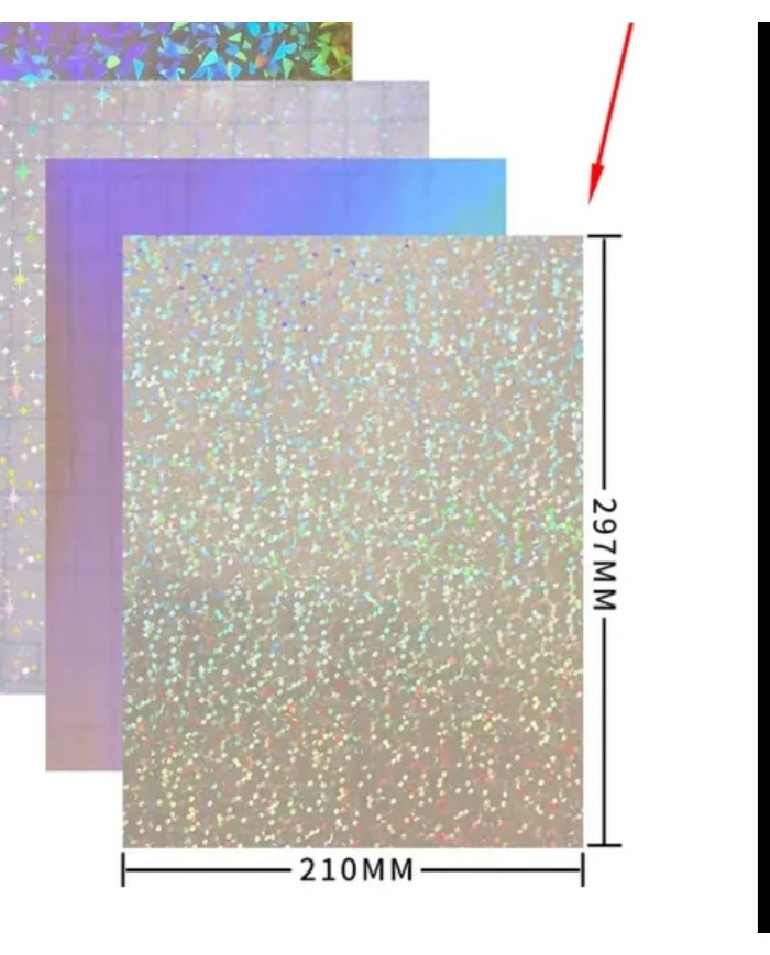 A4 Boyutunda Hologramlı Sticker - Pul Model:2