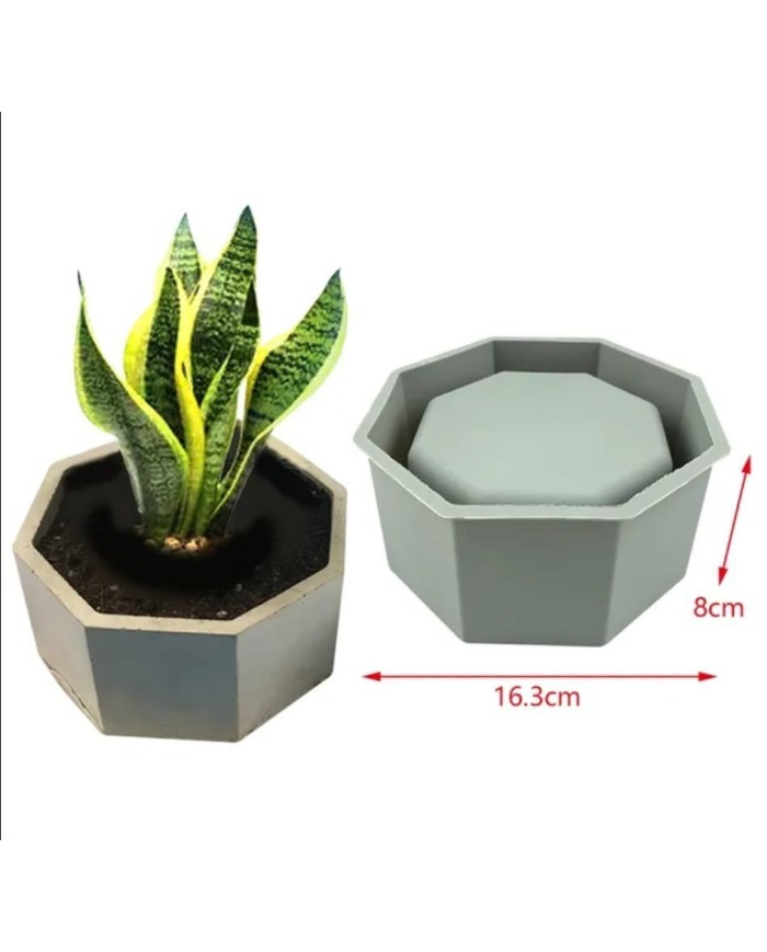 Sekiz Kenar Beton Saksı Kalıbı
