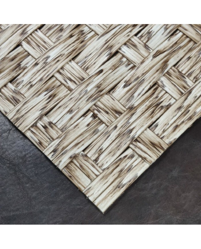 Yassı Sentetik Plastik Lekeli Ahşap Desen Rattan -50Kg-Özel Renk ve Stok İçin İletişime Geçiniz.