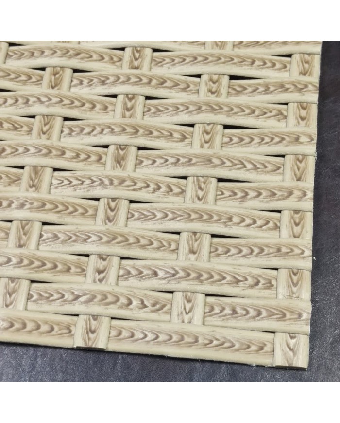 Yassı Sentetik Plastik Kök Desenli Açık Kahve Rattan - 50 Kg - Özel Renk ve Stok İçin İletişime Geçiniz.
