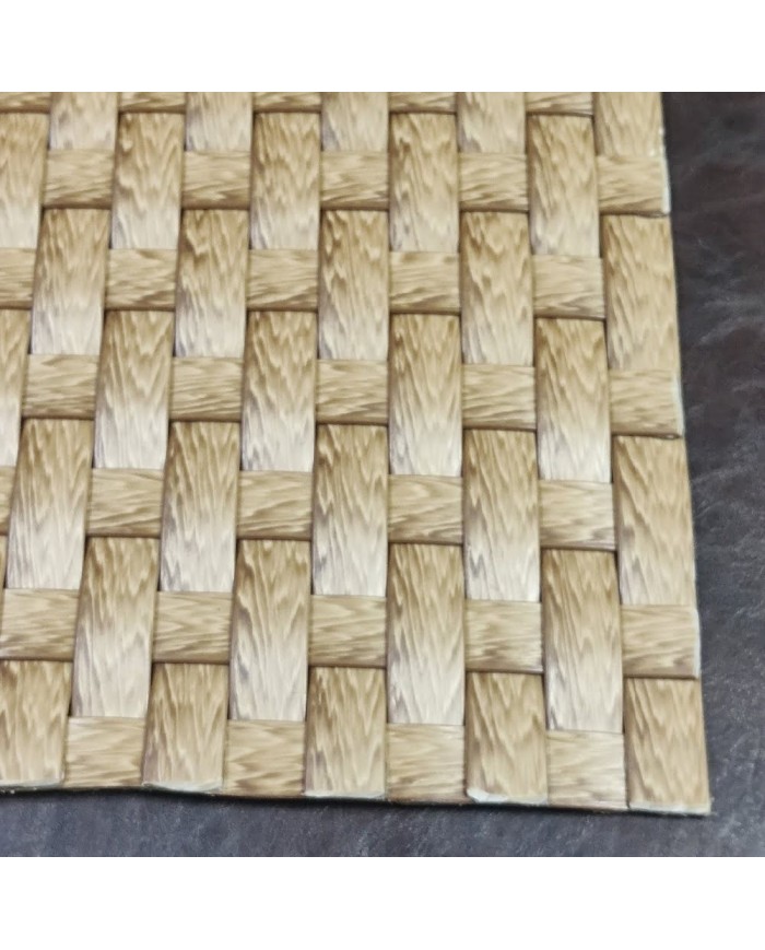 Yassı Sentetik Plastik Ahşap Desenli İki Renk Rattan - 650 Kg - Özel Renk ve Stok İçin İletişime Geçiniz.