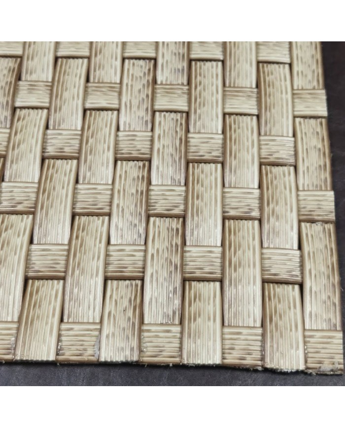 Kanallı Yassı Sentetik Plastik Ahşap Desen Rattan - 650g - Özel Renk ve Stok İçin İletişime Geçiniz.