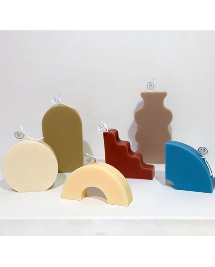 Üçgen Dalgalı Silikon Mumluk Kalıbı - Kod:507