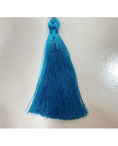 10 ADET - İPEK PÜSKÜL 7-8 CM - BEBE MAVİSİ