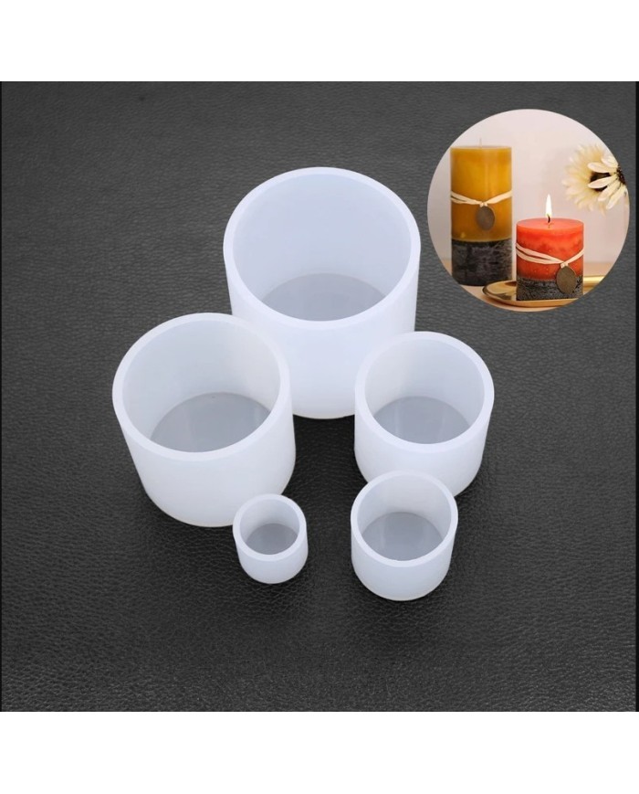 SİLİNDİR - Silikon mum Kalıp - 3cm -Kod:398