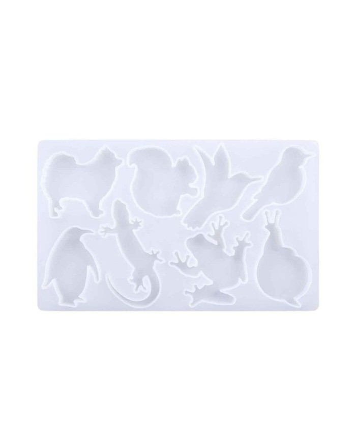 Çoklu Kara Canlıları Epoksi ve Mum Kalıbı - Hobi Silikon Kalıbı -Kod:451