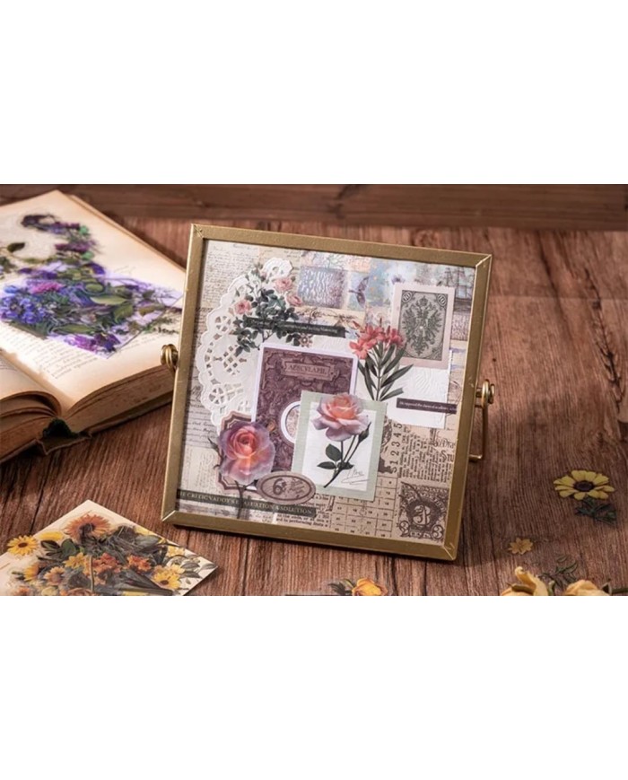 1 Paket - Mix Açık Pembe Çiçek Sticker