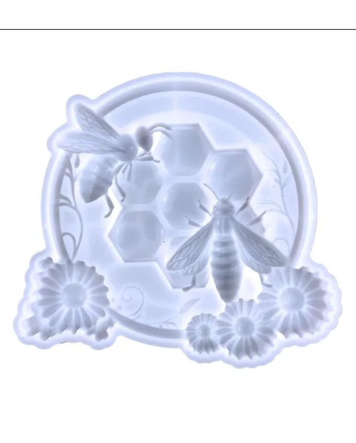 21x18,7 cm - Duvara Asılı Arı - Hobi Silikon Kalıp - Kod: