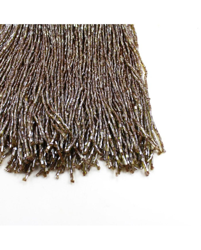 10 Metre - Boncuklu 15 cm - Püskül Saçak - Janjan Vizon