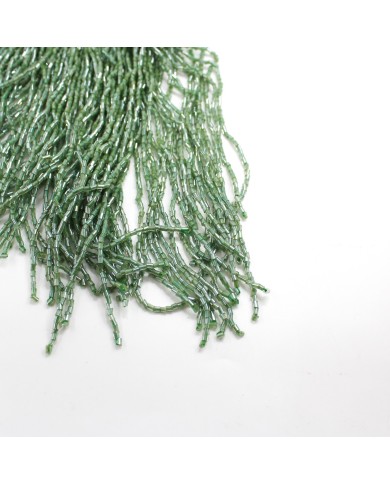 10 Metre - Boru Boncuklu 15 cm - Püskül Saçak Zümrüt Yeşil