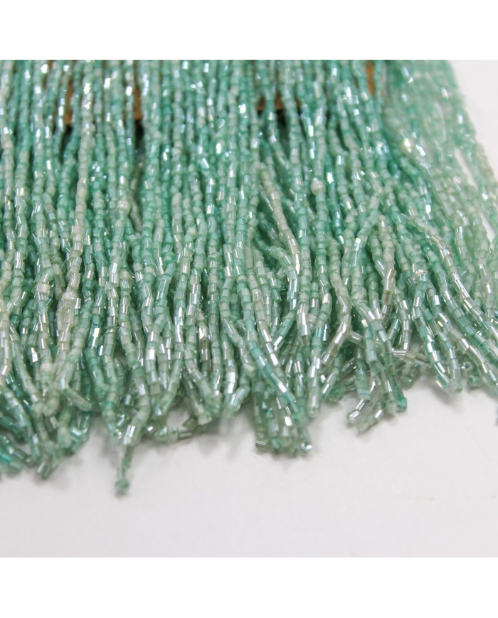 1 Metre - Boncuklu 15 - cm Püskül Saçak - Su Yeşili