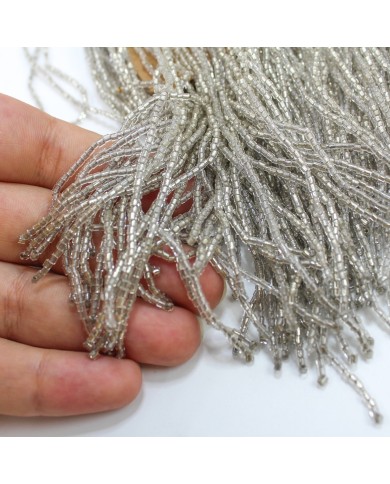 1 Metre - Boncuklu 15 cm - Püskül Saçak Gümüş 1 Metre - Boncuklu 15 cm - Püskül Saçak Gümüş
