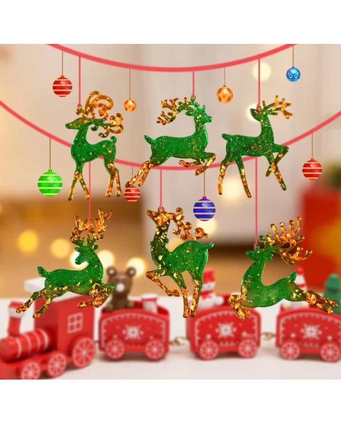 Neşeli Ren Geyiği Noel Kalıbı