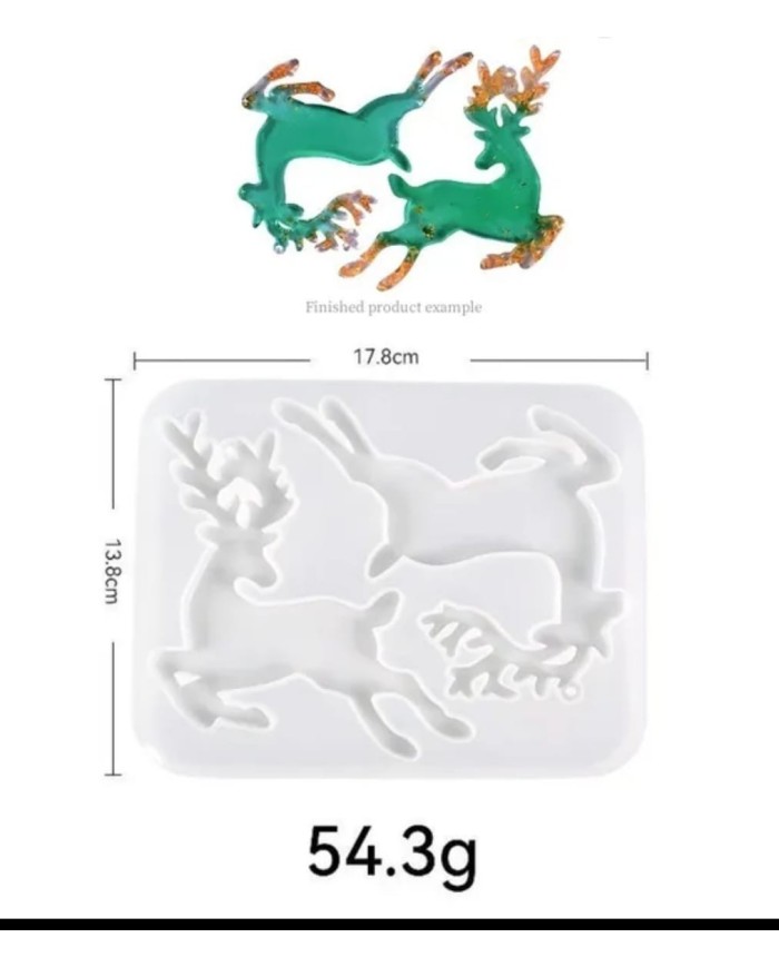 Neşeli Ren Geyiği Noel Kalıbı
