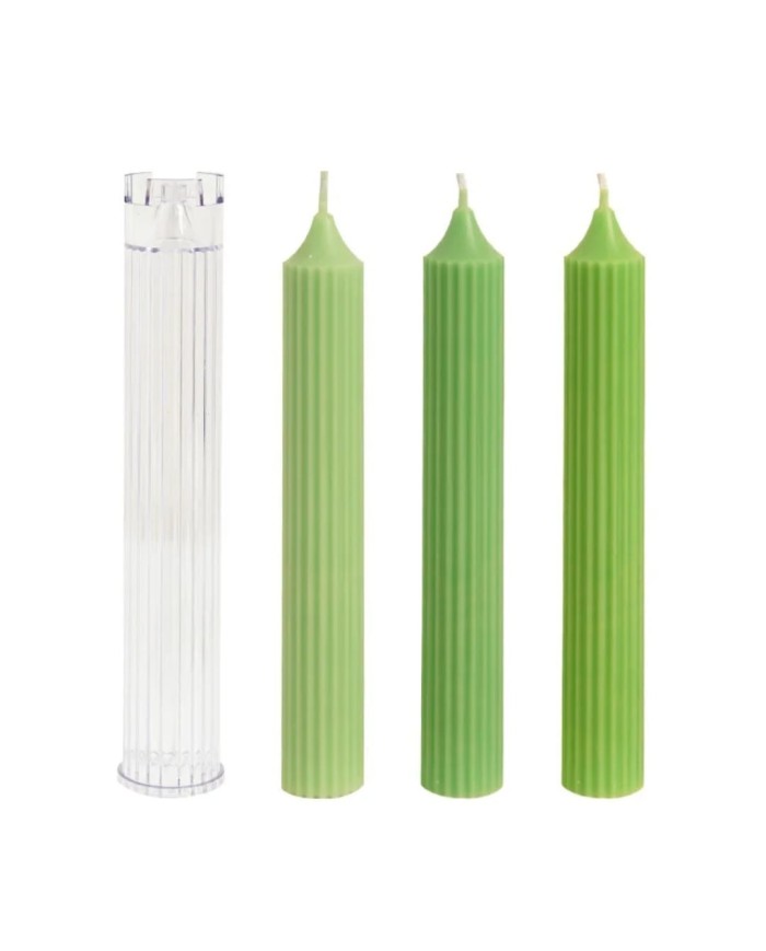 Uzun Yuvarlak Çizgili Mika Mum Kalıbı - Mika Model: