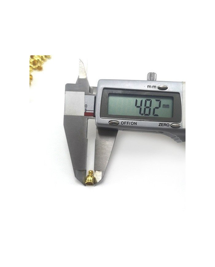 8mm Huni Boncuk Kapak - Gold - 25 Adet