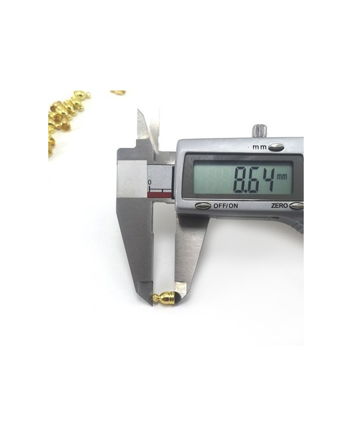 8mm Huni Boncuk Kapak - Gold - 25 Adet