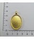 Metal Kolye Ucu - Oval - Gold 10 Adet